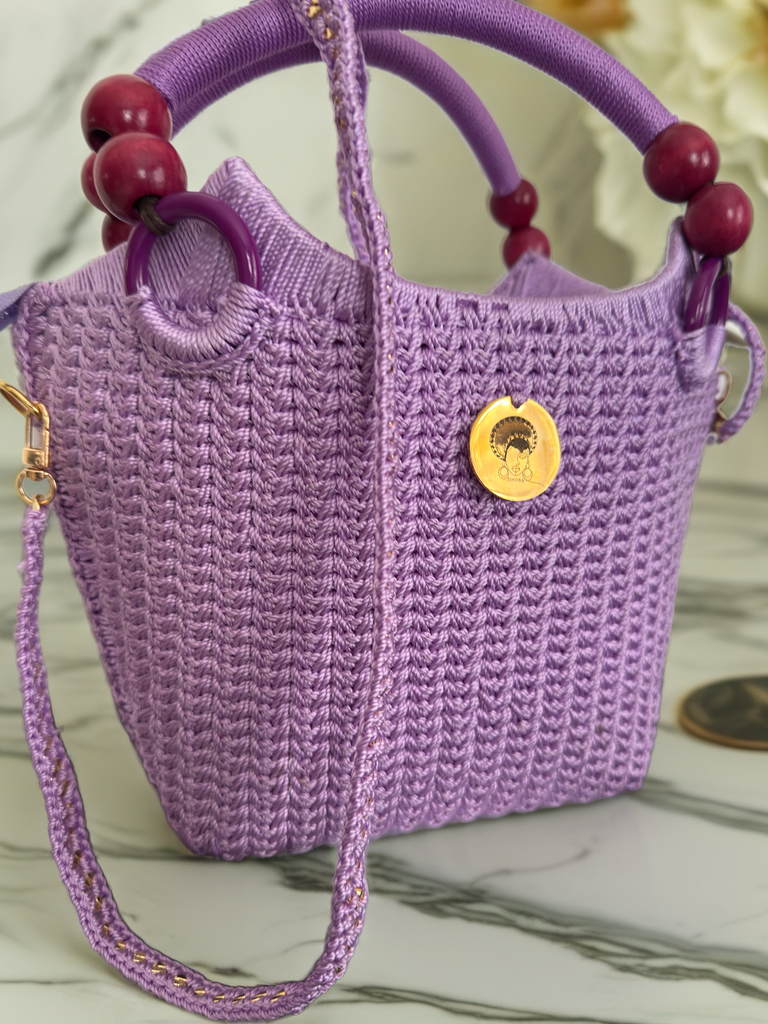LIME CROTCHET TOTE BAG