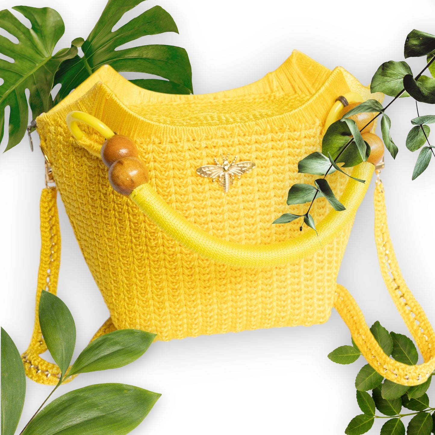 LIME CROTCHET TOTE BAG