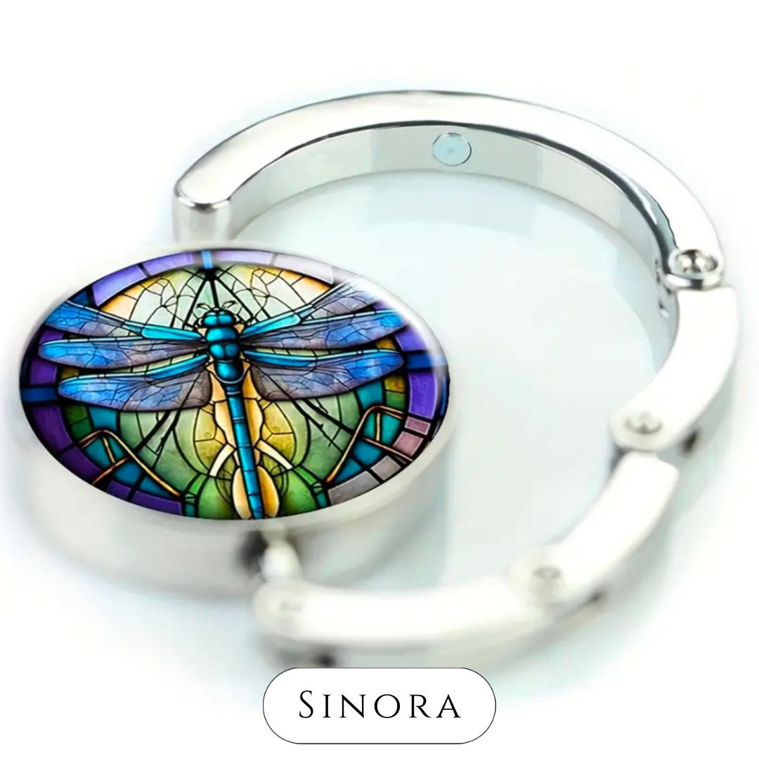 Durable foldable silver metal handbag Hook, light weight, Stylish, perfect for travel, Sinora.