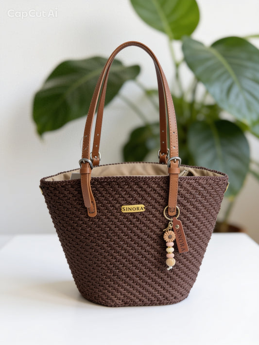 CHOCOLATE BROWN MAXI BAG