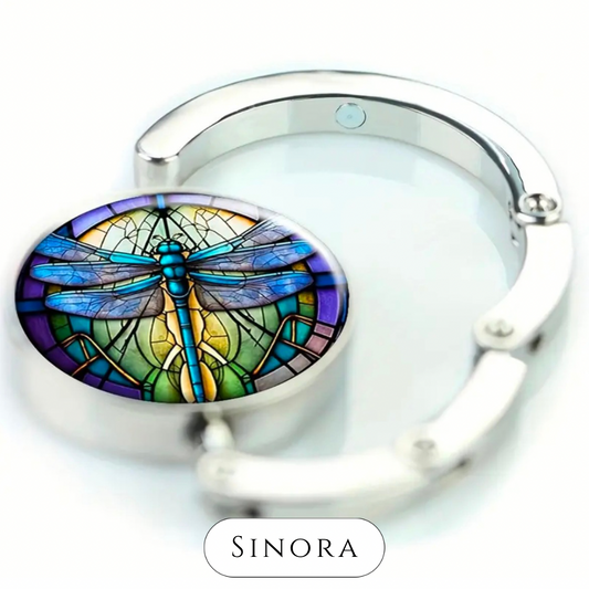 Durable foldable silver metal handbag Hook, light weight, Stylish, perfect for travel, Sinora.